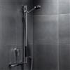 Emco System2 asta saliscendi, con maniglia di sostegno, 357021208, System2 cromo/nero [Rubinetteria Bagno > Doccette / Supporti]