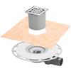 Viega Advantix scarico bagno, set completo, per installazione in piano DN 50, 565701, Advantix acciaio inox spazzolato [Canaline Doccia e Scarichi Bagno > Scarichi Bagno]