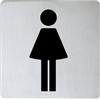 Keuco Plan targhetta bagno, donne, 14966010000, Plan cromo/nero [Accessori Bagno > Targhette Bagno]