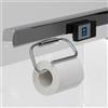 Emco System2 porta rotolo, 350000103, System2 cromo/nero [Accessori Bagno > Porta Rotolo]