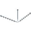 Keuco Plan asta per tenda doccia, con collegamento a soffitto, 14939011200, Plan cromo/bianco [Accessori Bagno > Tende Doccia]
