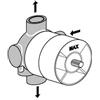 Ideal Standard deviatore a 3/4 vie kit di installazione 1, A2391NU, Universal [Rubinetteria Bagno > Accessori di Montaggio per Rubinetteria Bagno]