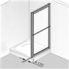 HSK Prima anta fissa laterale, per anta scorrevole, 230090-04-10, Prima [Box Doccia > Pannelli Laterali]