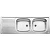 Blanco Top lavello da cucina, 500374, EZS 12 x 4-2 Top acciaio inox satinato lucido [Lavelli da Cucina > per Base Sottolavello a partire da 90 cm]