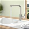 Villeroy & Boch Modern Steel rubinetto da cucina, orientabile, 966801LC, Modern Steel acciaio inox spazzolato [Rubinetteria da Cucina > Rubinetti da Cucina]