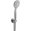 Herzbach LIVING SPA set doccia con presa d'acqua e supporto, 3 tipi di getto, 11.620225.2.01, LIVING SPA cromo [Rubinetteria Bagno > Set Doccia]