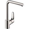 hansgrohe Focus M41 rubinetto da cucina, orientabile, 31817800, Focus M41 acciaio inox spazzolato [Rubinetteria da Cucina > Rubinetti da Cucina]