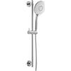 Herzbach LIVING SPA set doccia con asta saliscendi, 3 tipi di getto, 11.699180.1.01, LIVING SPA cromo [Rubinetteria Bagno > Set Doccia]