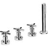 Herzbach Stilo rubinetto bordo vasca, miscelatore a due comandi, 14.952450.2.01, Stilo cromo [Rubinetteria Bagno > Rubinetteria Vasca]