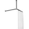 Hewi 801 asta per tenda da doccia, set completo, con collegamento a soffitto, 801.34.1462 92, 801 grigio antracite [Accessori Bagno > Tende Doccia]