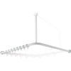 Hewi 801 asta per tenda da doccia, con collegamento a soffitto, 801.34.99100 99, 801 bianco puro [Accessori Bagno > Tende Doccia]