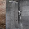 HSK Lavida colonna doccia con termostatico, 1900018-45, Lavida acciaio inox levigato/cromo/nero [Rubinetteria Bagno > Colonne Doccia]