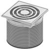 TECE drainpoint S copertura per scarico bagno, 3660002, drainpoint S acciaio inox levigato [Canaline Doccia e Scarichi Bagno > Scarichi Bagno]