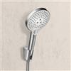 hansgrohe Raindance Select S set doccia con supporto, 3 tipi di getto, 26721400, Raindance Select S bianco/cromo [Rubinetteria Bagno > Set Doccia]