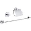Grohe Essentials set accessori bagno, 40775001, Essentials cromo [Accessori Bagno > Set di accessori da bagno]