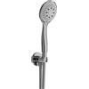 Herzbach LIVING SPA set doccia con presa d'acqua e supporto, 3 tipi di getto, 11.620225.4.01, LIVING SPA cromo [Rubinetteria Bagno > Set Doccia]