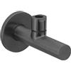 Herzbach Design iX valvola ad angolo PVD, 1/2" x 3/8", 21.954780.1.40, Design iX PVD black steel [Rubinetteria Bagno > Rubinetti Filtro]