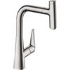 hansgrohe Talis Select M51 rubinetto da cucina, estraibile, orientabile, 72822800, Talis Select M51 acciaio inox spazzolato [Rubinetteria da Cucina > Rubinetti da Cucina]