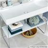 Duravit inserto in vetro per consolle in metallo per lavabi DuraSquare, 0099658300, DuraSquare bianco [Mobili da Bagno > Accessori per Mobili da Bagno]
