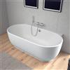 Duravit Luv vasca da bagno a parete, con foratura sul bordo vasca per rubinetteria, 700433000000000+790650000000000, Luv bianco opaco [Vasche da Bagno > Vasche da Bagno a Parete]