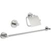 Grohe Essentials set accessori bagno, 40775DC1, Essentials supersteel [Accessori Bagno > Set di accessori da bagno]
