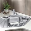 Blanco Delta lavello da cucina, 523667, IF Delta acciaio inox satinato lucido [Lavelli da Cucina > per Base Sottolavello a partire da 60 cm]