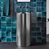 LAUFEN FORM lavabo a pavimento, H511FM60191121, 4503000190 | WT.RX400.K FORM metallic dark iron/cromo [Lavabi > Lavabi a Pavimento]