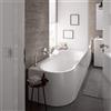 Bette Lux Oval Silhouette vasca da bagno ad angolo, con pannello laterale, 3435-000CELVS+B601-901, Lux Oval Silhouette bianco [Vasche da Bagno > Vasche da Bagno ad Angolo]