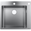 hansgrohe S71 lavello da cucina, 43305800, S712-F450 S71 acciaio inox spazzolato [Lavelli da Cucina > per Base Sottolavello a partire da 60 cm]