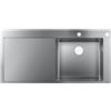 hansgrohe S71 lavello da cucina, 43307800, S717-F450 S71 acciaio inox spazzolato [Lavelli da Cucina > per Base Sottolavello a partire da 60 cm]