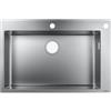 hansgrohe S71 lavello da cucina, 43308800, S712-F660 S71 acciaio inox spazzolato [Lavelli da Cucina > per Base Sottolavello a partire da 80 cm]