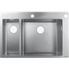 hansgrohe S71 lavello da cucina, 43310800, S712-F655 S71 acciaio inox spazzolato [Lavelli da Cucina > per Base Sottolavello a partire da 80 cm]