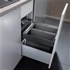 Blanco Flexon II sistema separazione rifiuti, per mobile da 45 cm, 521468, 45/2 Flexon II nero/antracite [Portarifiuti > Portarifiuti]