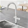 Grohe Blue Home rubinetto da cucina, con sistema di filtraggio, orientabile, 31455001, Blue Home cromo [Rubinetti da Cucina]