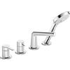 Hansa Designo Style rubinetto bordo vasca, miscelatore monocomando, 53122063, Designo Style cromo/bianco [Rubinetteria Bagno > Rubinetteria Vasca]
