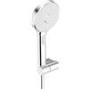 Hansa Activejet set doccia con supporto, 3 tipi di getto, 84380133, Activejet cromo/grigio [Rubinetteria Bagno > Set Doccia]