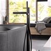 Herzbach Design iX PVD rubinetto vasca a pavimento, miscelatore monocomando, 21.132055.2.40, Design iX PVD black steel [Rubinetteria Bagno > Rubinetteria Vasca]