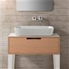 Scarabeo Mizu lavabo da appoggio, 9007BK, Mizu bianco [Lavabi > Lavabi da Appoggio]