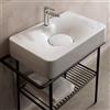 Scarabeo Fuji lavabo sospeso, 6004BK, Fuji bianco [Lavabi > Lavabi Sospesi]