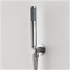 Bossini Inox set doccia con presa d'acqua e supporto, 1 tipo di getto, INC004C00075005, Inox acciaio inox spazzolato [Rubinetteria Bagno > Set Doccia]