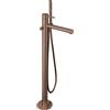 Herzbach Design iX PVD rubinetto vasca a pavimento, miscelatore monocomando, 21.132055.2.39, Design iX PVD copper steel [Rubinetteria Bagno > Rubinetteria Vasca]