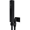 Bossini Cube set doccia con presa d'acqua e supporto, 1 tipo di getto, C13020C00073004, Cube nero opaco [Rubinetteria Bagno > Set Doccia]