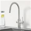 Grohe Blue Professional rubinetto da cucina con SodaSystem e sistema di filtraggio, estraibile, orientabile, 31325DC2, Blue Professional supersteel [Rubinetteria da Cucina > Rubinetti da Cucina con Trattamento dell'Acqua]