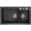 Reginox Amsterdam lavello da cucina, R31087, 25 Amsterdam nero metallico [Lavelli da Cucina > per Base Sottolavello a partire da 90 cm]