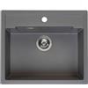 Reginox Amsterdam lavello da cucina, R31056, 54 Amsterdam grigio metallico [Lavelli da Cucina > per Base Sottolavello a partire da 60 cm]
