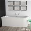 Tellkamp Pio vasca da bagno ad angolo con rivestimento, 0100-055-00-R-A/CR, Pio; Pio XS bianco lucido [Vasche da Bagno > Vasche da Bagno ad Angolo]