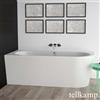 Tellkamp Pio vasca idromassaggio ad angolo con rivestimento, W100-055-00-R-A/CRWM, Pio bianco opaco [Vasche Idromassaggio > Vasche Idromassaggio ad Angolo]