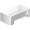 Hewi System 900 portaoggetti doccia, 900.03.001XA 98, System 900 acciaio inox spazzolato/bianco segnale [Accessori Bagno > Mensole Doccia]