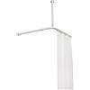 Hewi 801 asta per tenda da doccia, set completo, con collegamento a soffitto, 801.34.1462 97, 801 grigio luce [Accessori Bagno > Tende Doccia]