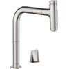 hansgrohe Metris Select M71 rubinetto da cucina, con sBox, estraibile, orientabile, 73818800, sBox Metris Select M71 acciaio inox spazzolato [Rubinetteria da Cucina > Rubinetti da Cucina]